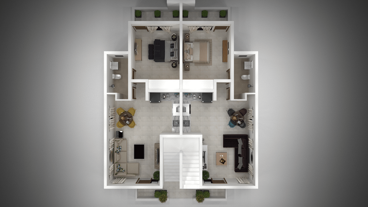 Gabriel Residence – Monte Vista — panoramic view of, 2-bedroom 2.5-bathroom property, in beach front, Sint Maarten