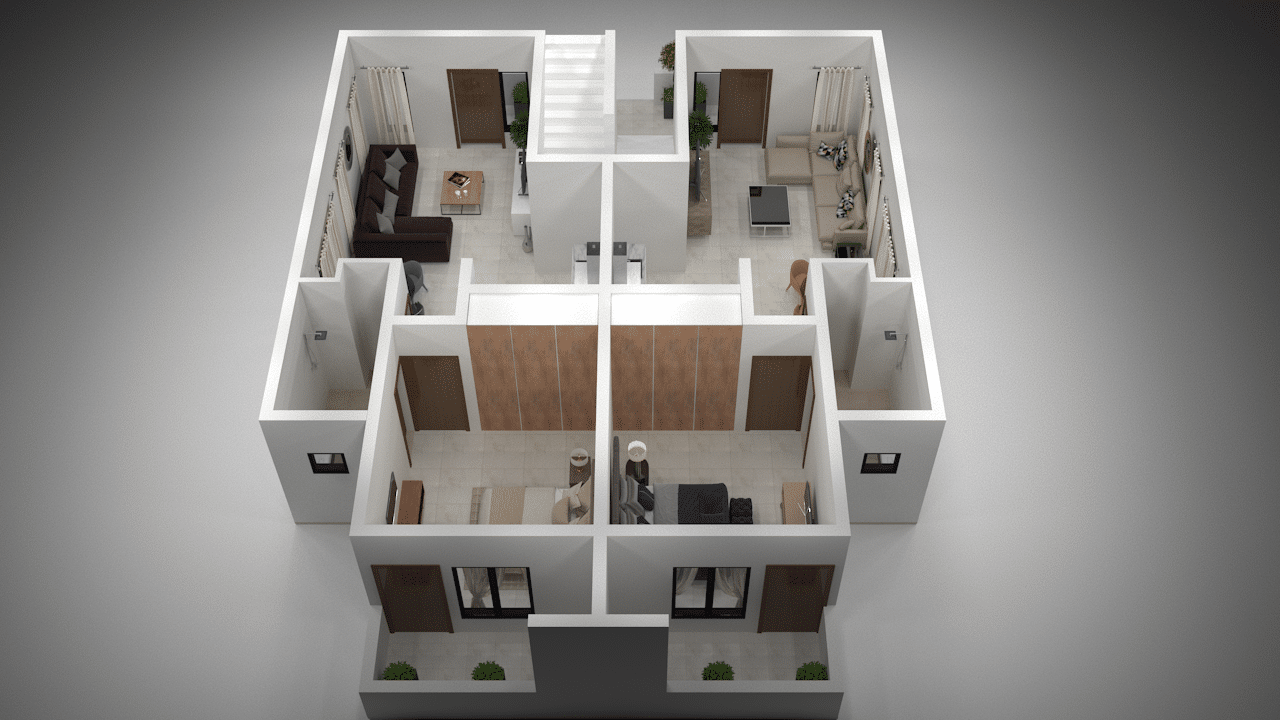 Gabriel Residence – Monte Vista — panoramic view of, 2-bedroom 2.5-bathroom property, in beach front, Sint Maarten