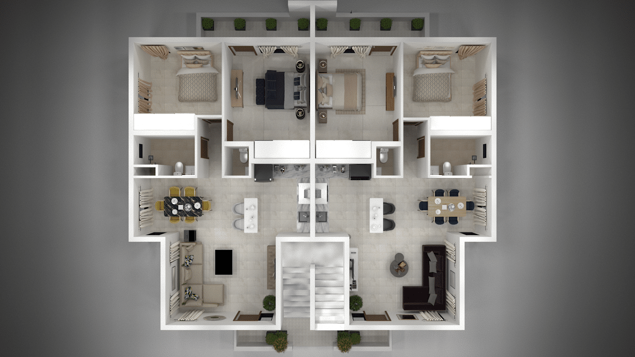 Gabriel Residence – Monte Vista — panoramic view of, 2-bedroom 2.5-bathroom property, in beach front, Sint Maarten