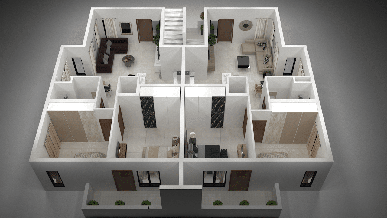 Gabriel Residence – Monte Vista — panoramic view of, 2-bedroom 2.5-bathroom property, in beach front, Sint Maarten
