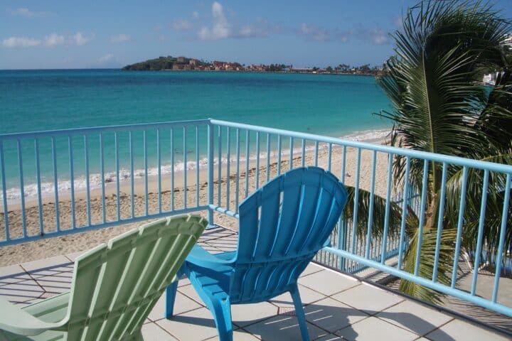 REDUCED! Great Bay Villas #6 — balcony view of, 2-bedroom 1.5-bathroom property, in beach front, Sint Maarten