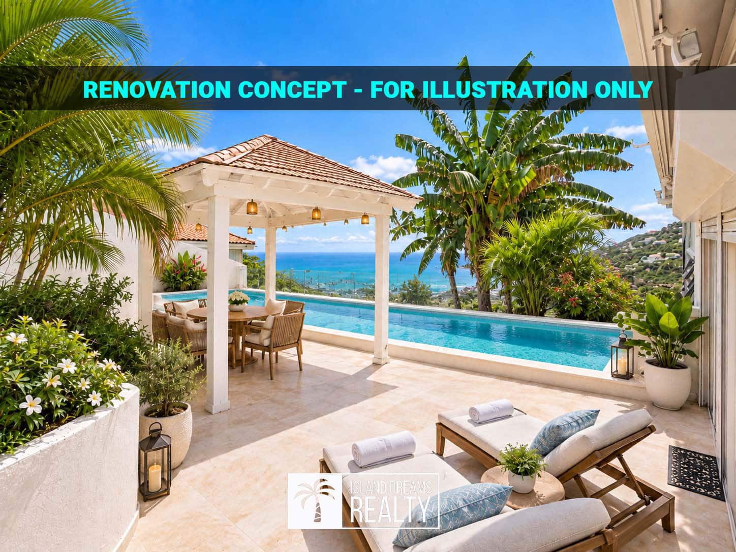 Patio — REDUCED! Two Bedroom Freestanding Home + Office & Apartment – Belair, Little Bay