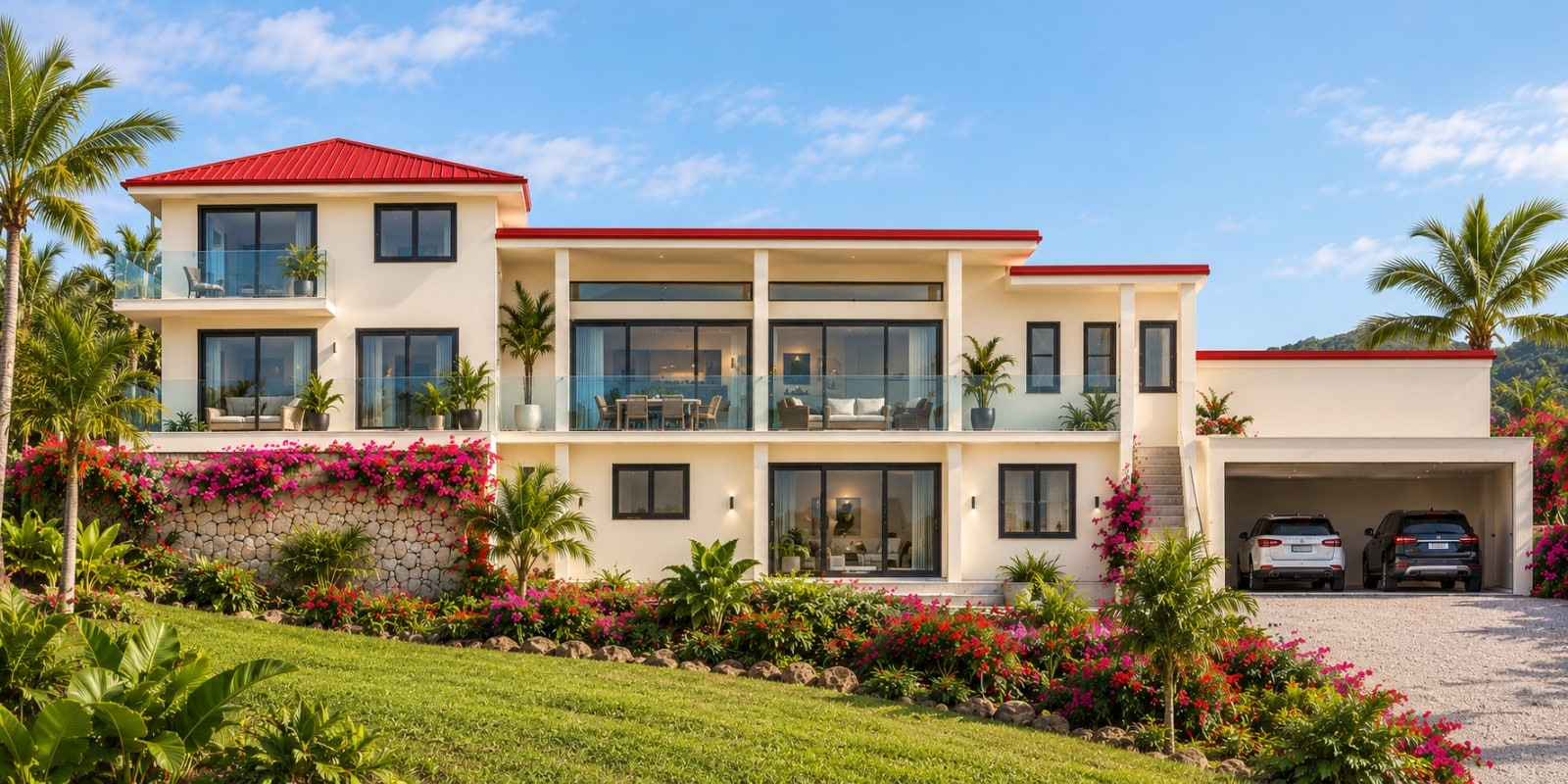 Ocean View Terrace Lot with Building Plans — property in Dawn Beach, Sint Maarten